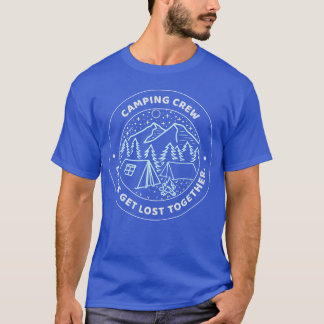 キャンプ仲間と一緒に道に迷おう Tシャツ