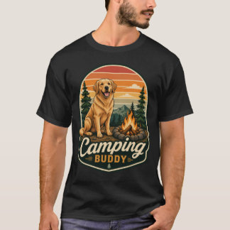 キャンプ仲間犬Tシャツ Tシャツ