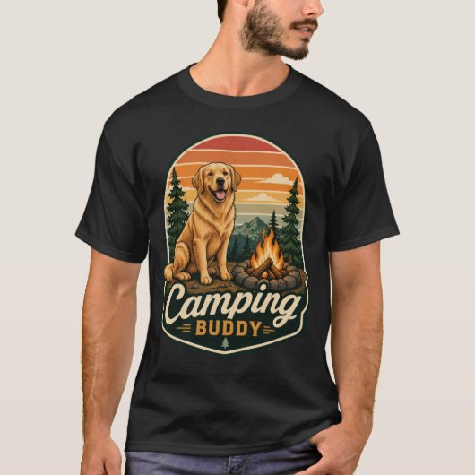キャンプ仲間犬Tシャツ Tシャツ (正面)