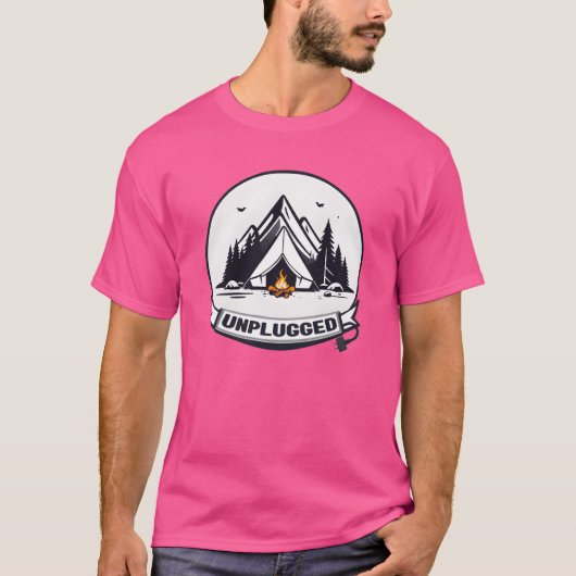 キャンプ初心者の家族 Tシャツ (正面)