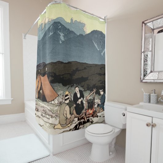 キャンプ南日本アルプス吉田宏1928 シャワーカーテン (インサイチュ)