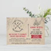 キャンプ名はがき誕生日パーティーの招待 招待状 (スタンド正面)