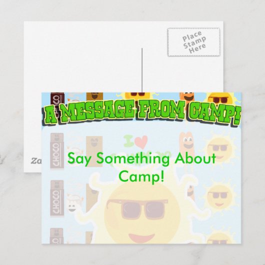 キャンプ固定 ポストカード (正面/裏面)