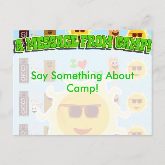 キャンプ固定 ポストカード (正面)