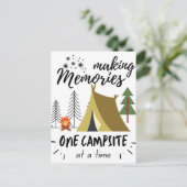 キャンプ場ごとに思い出を作る キャンプ ポストカード (スタンド正面)
