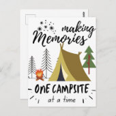 キャンプ場ごとに思い出を作る キャンプ ポストカード (正面/裏面)