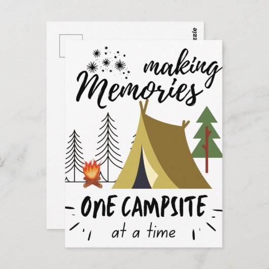 キャンプ場ごとに思い出を作る キャンプ ポストカード (正面/裏面)