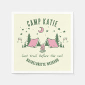 キャンプ場での独身最後の夜 スタンダードカクテルナプキン (正面)