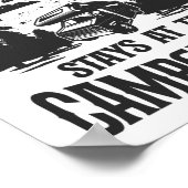 キャンプ場で何が起こるかキャンプ ポスター (角)