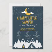 キャンプ場のシャワー招待状 招待状 (正面)