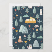 キャンプ場のシャワー招待状 招待状 (裏面)