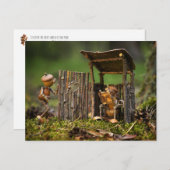 キャンプ場のトイレの列 ポストカード (正面/裏面)