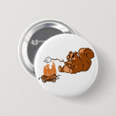 キャンプ場のビーバー 缶バッジ (正面&裏面)