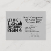 キャンプ場の冒険 名刺 (正面)