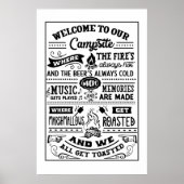 キャンプ場へようこそ:アウトドアを受け入れる ポスター (正面)