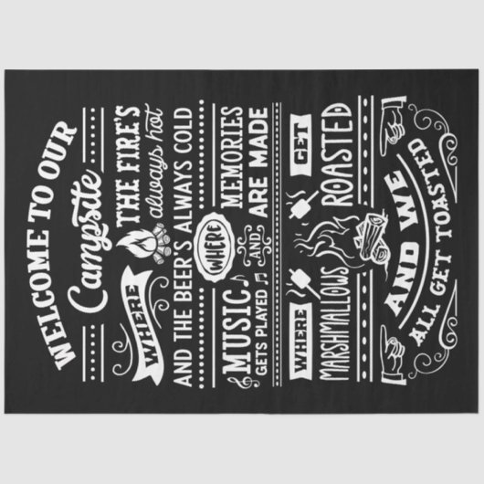 キャンプ場へようこそ 薄葉紙 (正面)