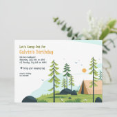 キャンプ場招待状 招待状 (スタンド正面)