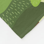 キャンプ場 – キャラバン、キャンプ用椅子、消防車 フリースブランケット (角)