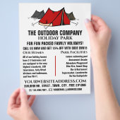 キャンプ場・ホリデーパークの広告 チラシ (手)