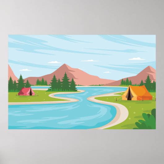 キャンプ場 ポスター (正面)