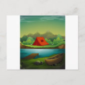 キャンプ場 ポストカード (正面)