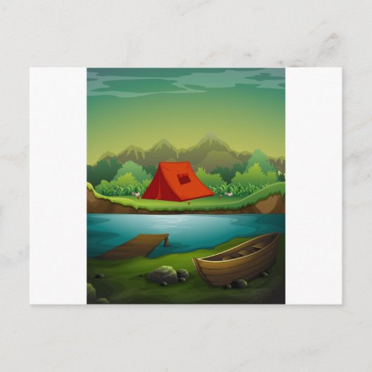 キャンプ場 ポストカード (正面)