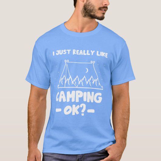 キャンプ好きです キャンプ大好き キャンパー Tシャツ (正面)