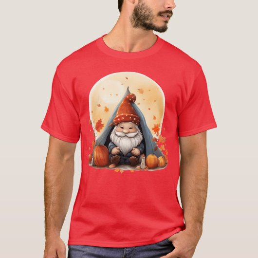 キャンプ好きな人へのギフト 秋のキャンプ シーズン レトロ Tシャツ (正面)