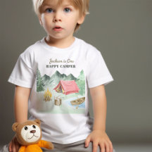 キャンプ好きな1歳の誕生日おめでとうTシャツ
