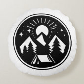 キャンプ好き ラウンドクッション (正面)
