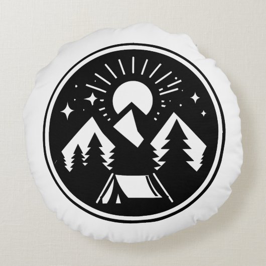 キャンプ好き ラウンドクッション (裏面)