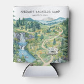 キャンプ学士週末パーソナライズされた 缶クーラー (正面)