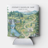 キャンプ学士週末パーソナライズされた 缶クーラー (裏面)