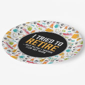 キャンプ愛好家のための退職パーティー ペーパープレート (アングル)