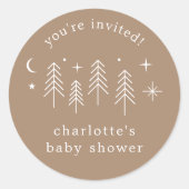 キャンプ招待されました ラウンドシール (正面)