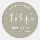 キャンプ招待されました ラウンドシール (正面)