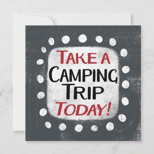 キャンプ旅行に出掛けるGreeting Card カード (正面)