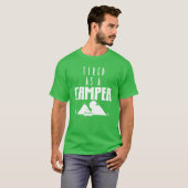 キャンプ旅行自然ファミリーに疲れた Tシャツ (正面フル)