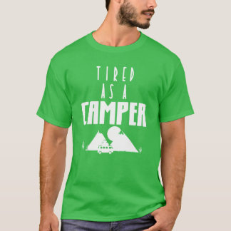 キャンプ旅行自然ファミリーに疲れた Tシャツ