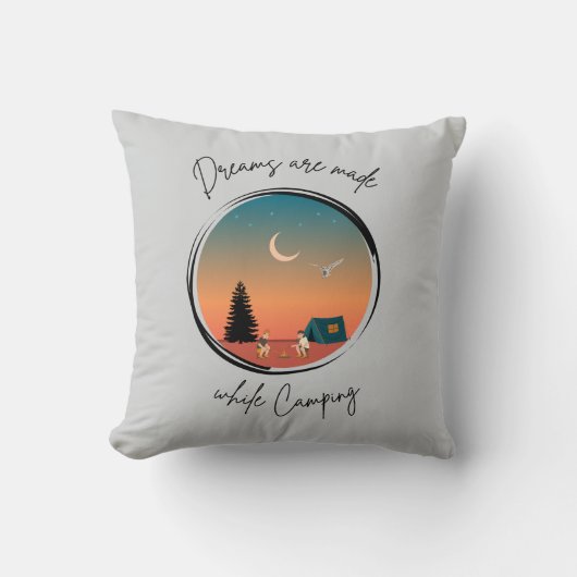 キャンプ枕で夢を作る クッション (正面)