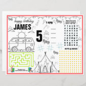 キャンプ活動と着色シートとランチョンマット (正面/裏面)