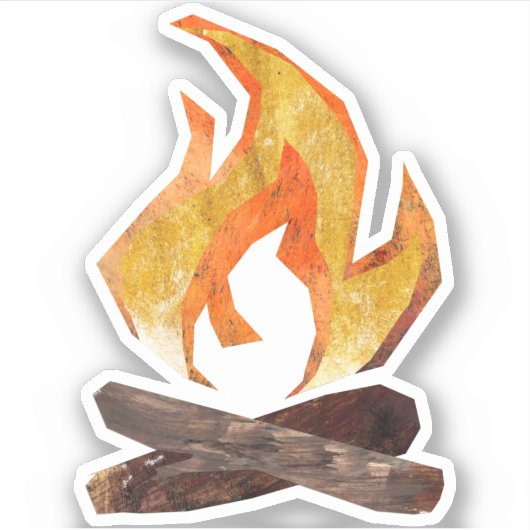 キャンプ火災 シール (正面)