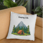 キャンプ生活、木材のバックパッキングにテントと クッション