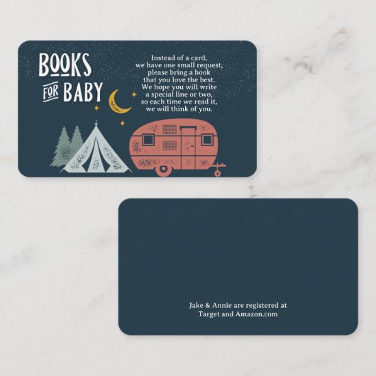 キャンプ用シャワーブックベビー収納カード エンクロージャーカード (正面/裏面)