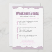 キャンプ用バックパックのラブチャレンジ パーティー招待状 招待状 (裏面)