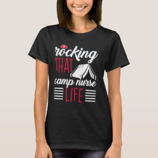 キャンプ看護師 キャンプ生活 サマーキャンプ カウンセラー Tシャツ