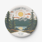 キャンプ素朴ウィークエンドリトリートバチェロレッテ ペーパープレート (正面)