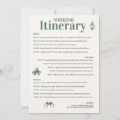 キャンプ素朴ウィークエンドリトリートバチェロレッテ 招待状 (裏面)