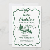 キャンプ素朴バチェロレッテグリーンボウの旅程3日 招待状 (正面)