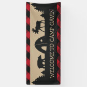 キャンプ素朴ン誕生日パーティー歓迎バナー 横断幕 (縦)